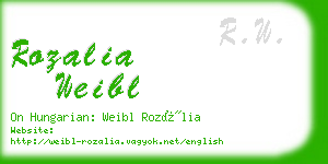 rozalia weibl business card